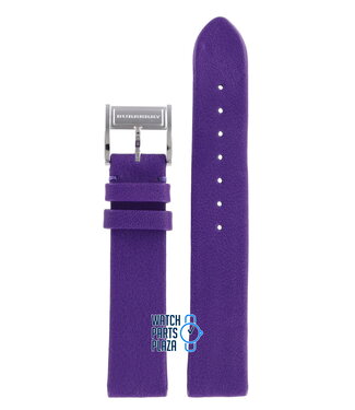 Burberry Burberry BU4502 Watch Band Purple Leather 17 mm