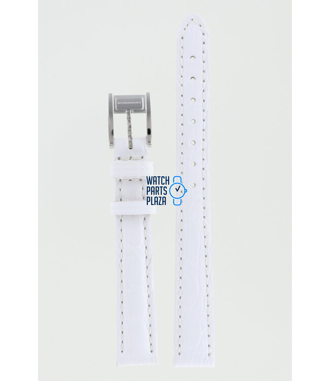 Burberry BU4557 Watch Band BU-4557 White Leather 12 mm