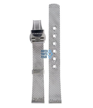 Burberry Burberry BU3005 Watch Band Grey Stainless Steel 16 mm