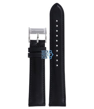 Burberry Burberry BU1710 Watch Band Black Leather 20 mm