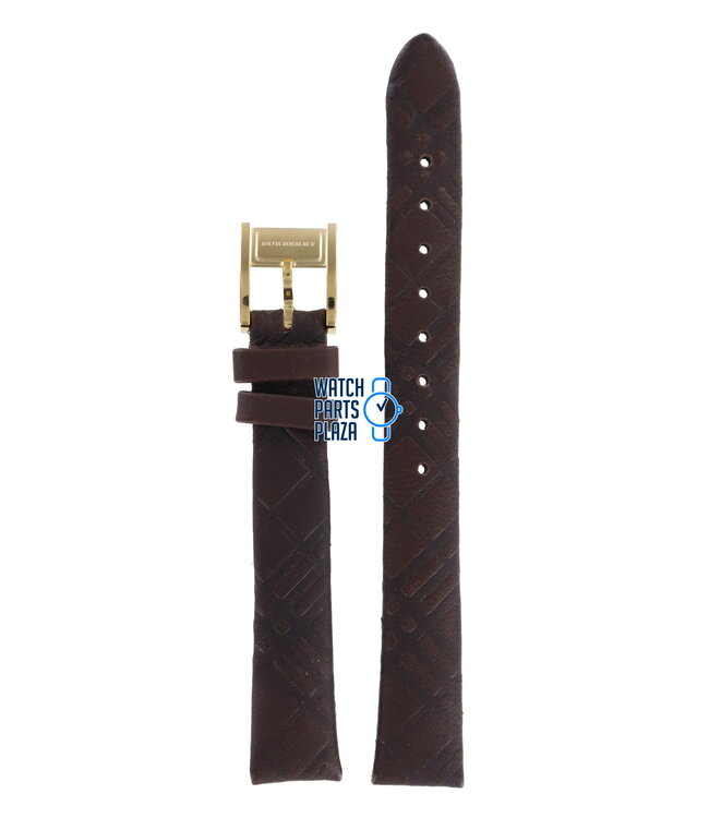 Burberry BU2009 Watch Band BU-2009 Brown Leather 14 mm