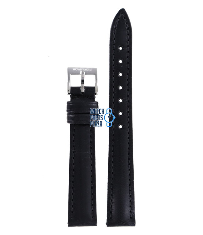 Burberry BU1401 Watch Band BU-1401 Black Leather 14 mm