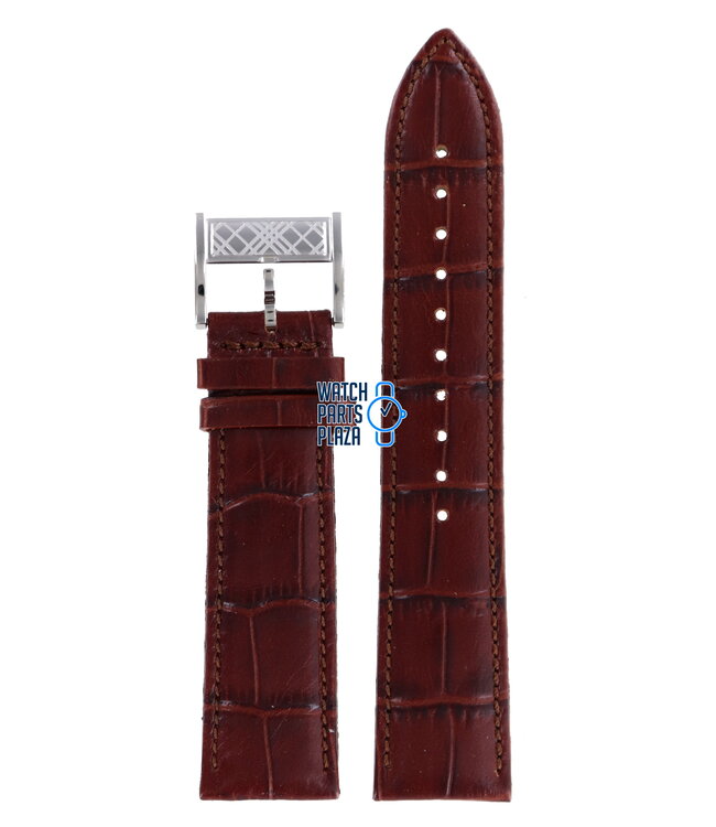 Burberry BU1213 Watch Band BU-1213 Brown Leather 22 mm