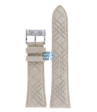 Burberry Burberry BU1104 Cinturino Dell'Orologio Bianco Pelle 25 mm