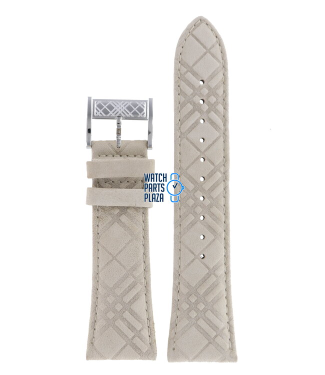 Burberry BU1104 Bracelet De Montre BU-1104 Blanc Cuir 25 mm Heritage