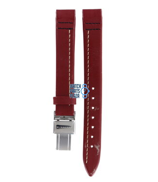 Burberry Burberry BU1013 Watch Band Red Leather 13 mm