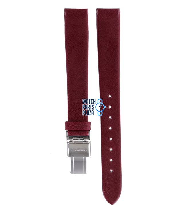 Burberry BU1054 Watch Band BU-1054 Red Leather 14 mm