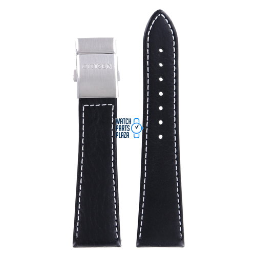 Citizen Citizen AS4020-44H Sky Uhrenarmband Schwarz Leder 23 mm Citizen Citizen AS4020-44H Sky Uhrenarmband Schwarz Leder 23 mm