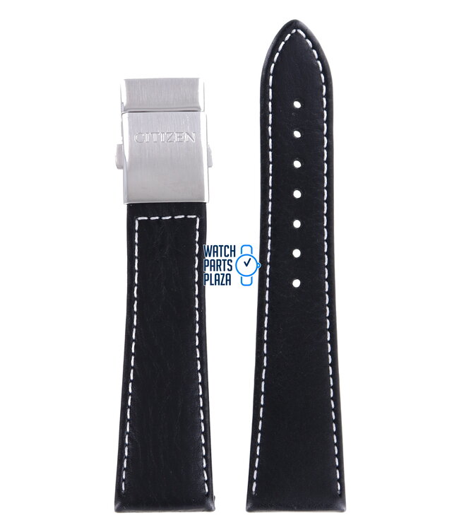 Citizen AS4020 44H Sky Watch Band Black Leather 23 mm Watch Plaza