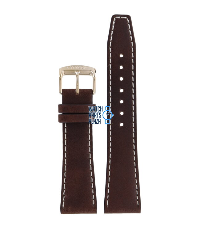 Citizen AW1573-11L Watch Band 59-S53856 Brown Leather 22 mm Eco-Drive