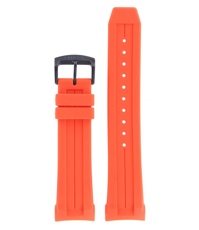 Citizen AW1354-07E - J810-S090857 Bracelet De Montre 59-S52904 Orange Silicone 24 mm Eco-Drive