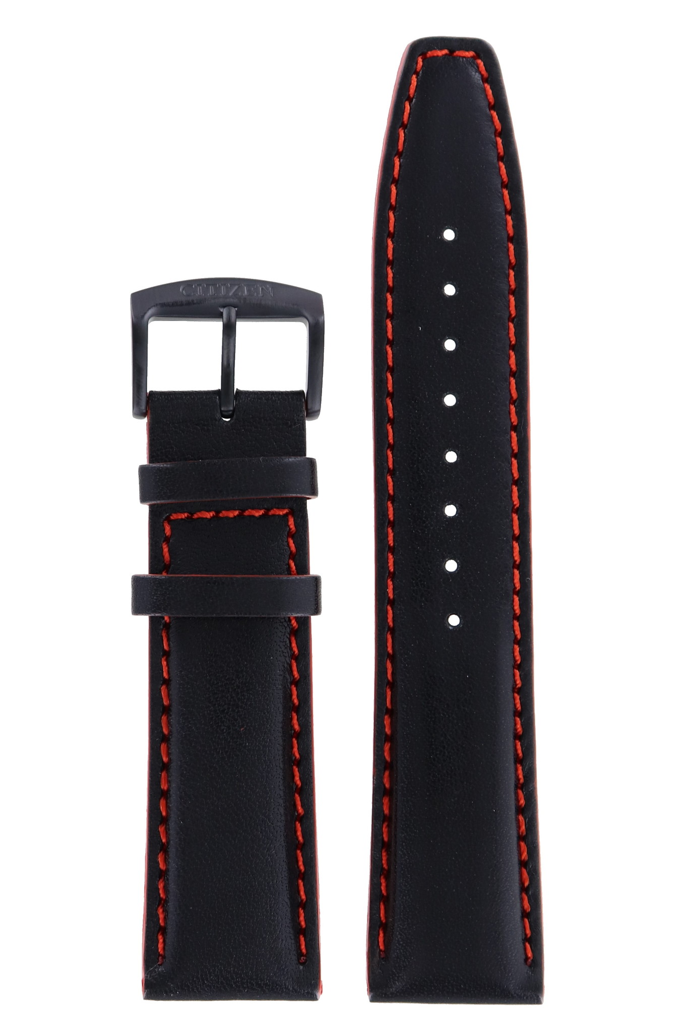 Citizen AT2185 06E WDR H504 S085969 Watch Band Black Leather 22