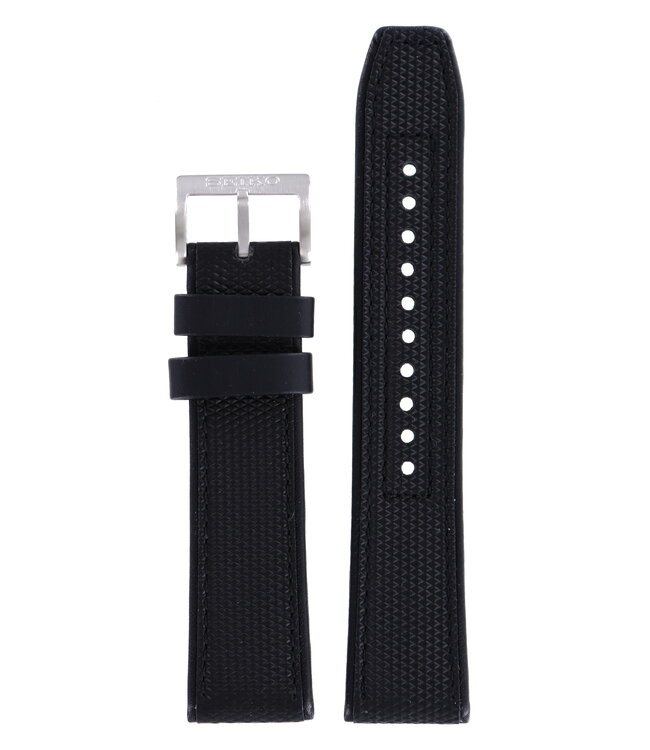 Seiko 30141 B 22 - SRP031K1 - 4R15-00A0 Watch Band 30141JL Black Leather 22 mm