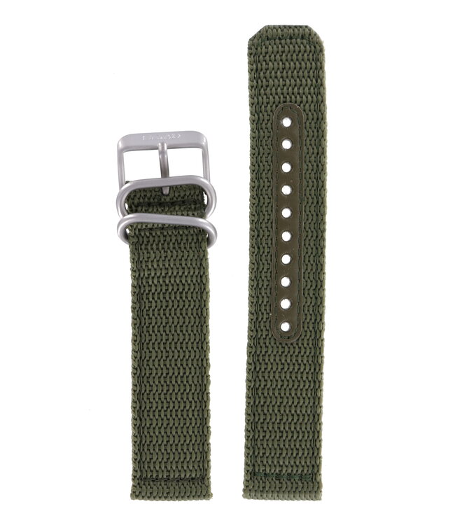 Seiko SRP145, SMY141 & SNKH69 Horlogeband 301D3JL Groen Textiel 20 mm 5 Sports