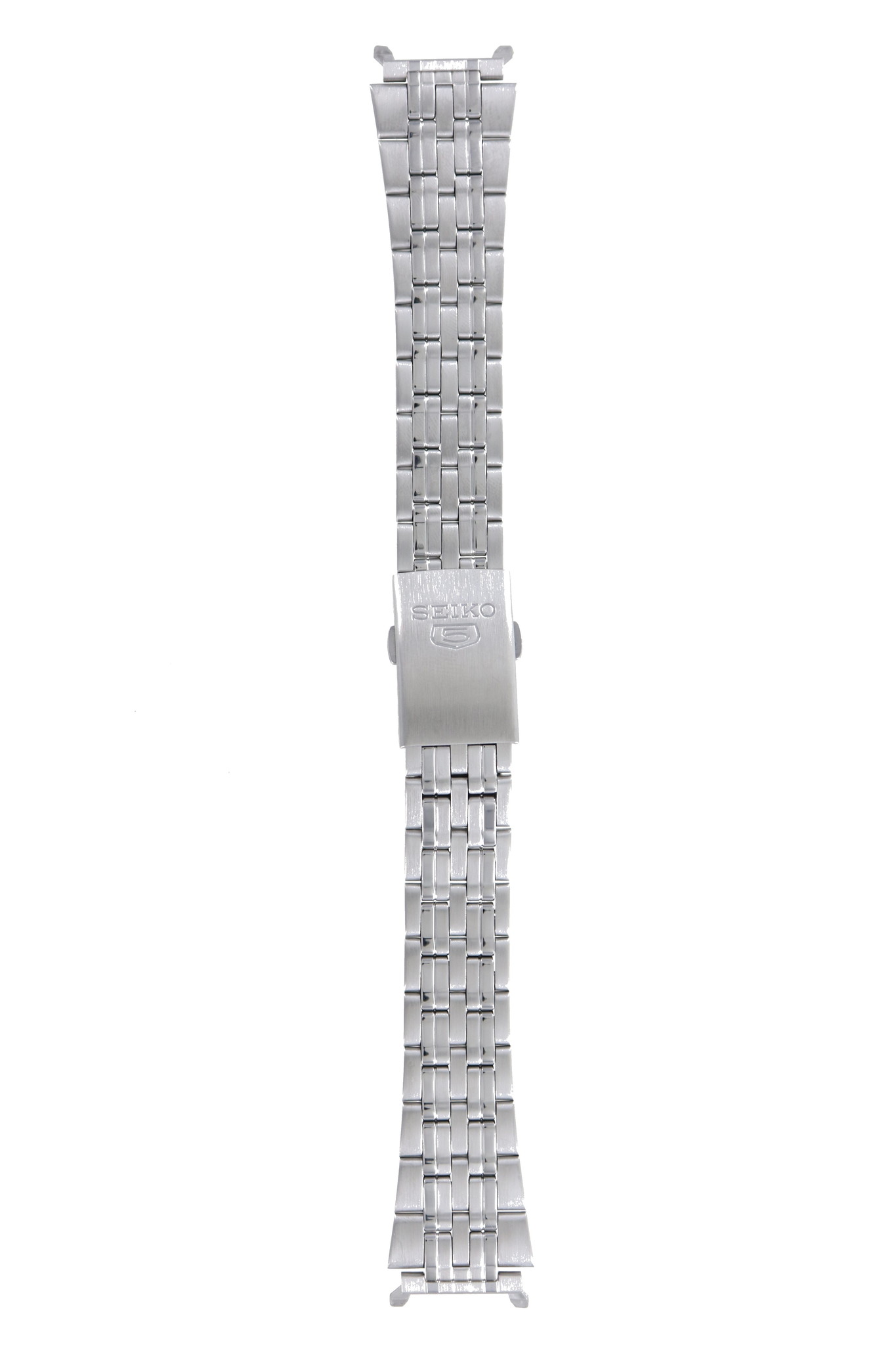 Seiko  - 7S26-02E0 Watch Band Grey Stainless Steel 18 mm -  WatchPlaza