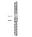 Seiko Seiko 4A5T1 .C.E - 7T92-0LH0 Cinturino Dell'Orologio Grigio Acciaio Inossidabile 20 mm