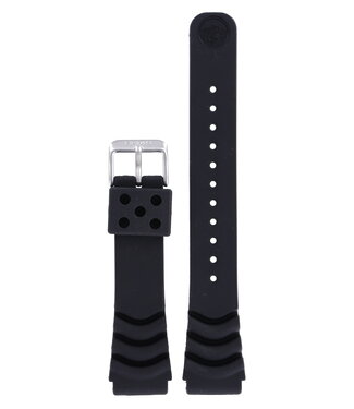 Seiko Seiko Z 20 - SNM037 - 7S35-00F0 Horlogeband Zwart Siliconen 20 mm