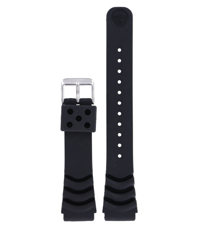Seiko Z 20 - SNM037 - 7S35-00F0 Horlogeband 4K30ZZ Zwart Siliconen 20 mm Land Monster