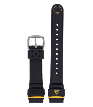 Seiko Seiko Scuba Diver S800-0019 Horlogeband Zwart Siliconen 20 mm