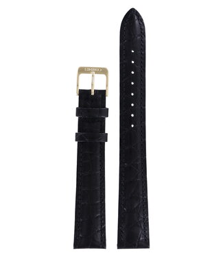 Seiko Seiko Calf -B 18 - V732-0P10 Watch Band Black Leather 18 mm