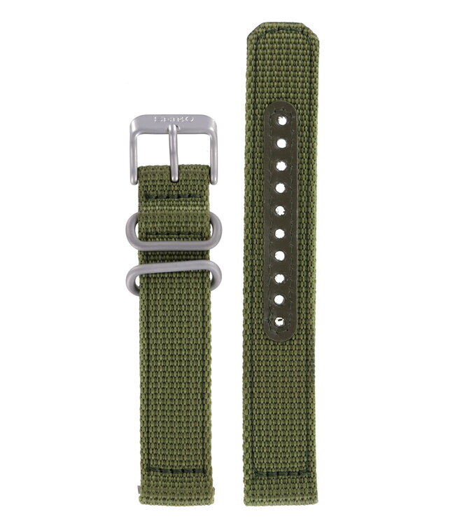 Seiko 7S26-02J0 - SNK805 / SNK813 / SNKN29 Watch Band 4K11JZ Green Textile 18 mm 5