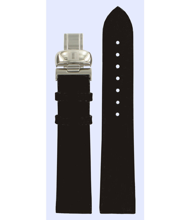 Tissot Bellflhour T11142551 Bracelet De Montre T600013551 Noir Cuir 18 mm T-Trend