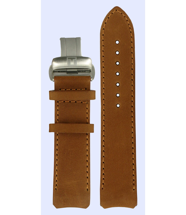 Leather Strap 100% Genuine butterfly 20mm brown