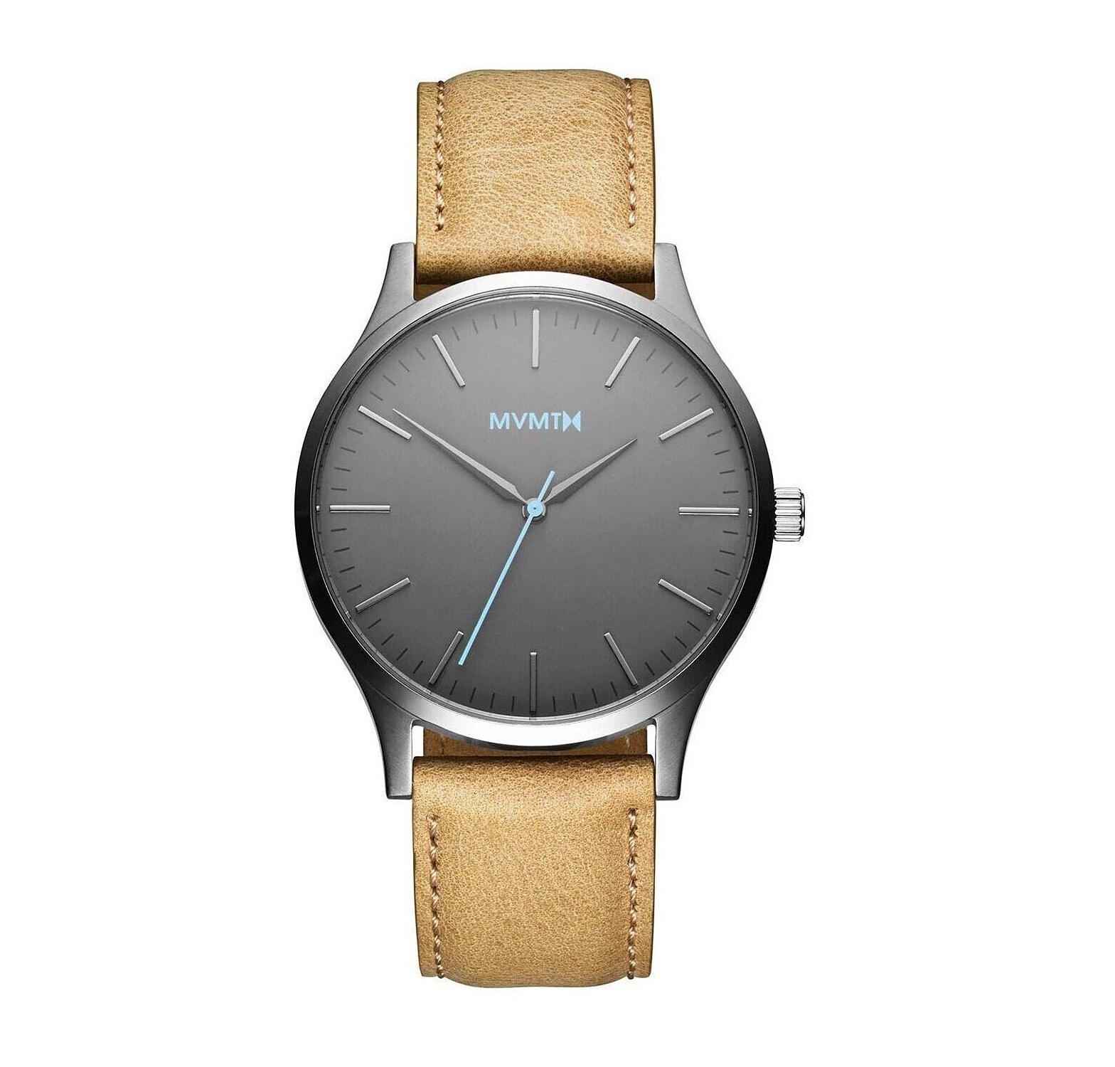 MVMT 40 Series MT01 GML Men s Watch Dark Gray Beige Leather Strap Watch Plaza