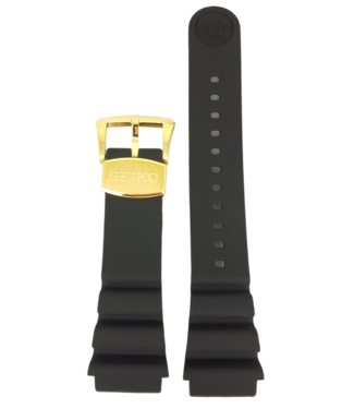 Seiko SEIKO SRPA82 Bracelet de montre en silicone noir 22 mm