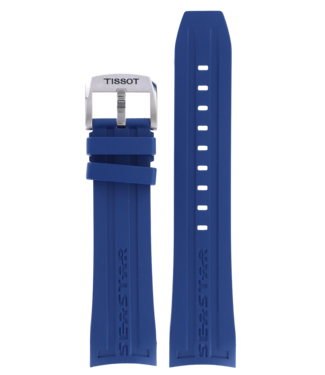 Tissot Tissot T066427A Seastar 1000 Cinturino Dell'Orologio Blu Silicone 23 mm