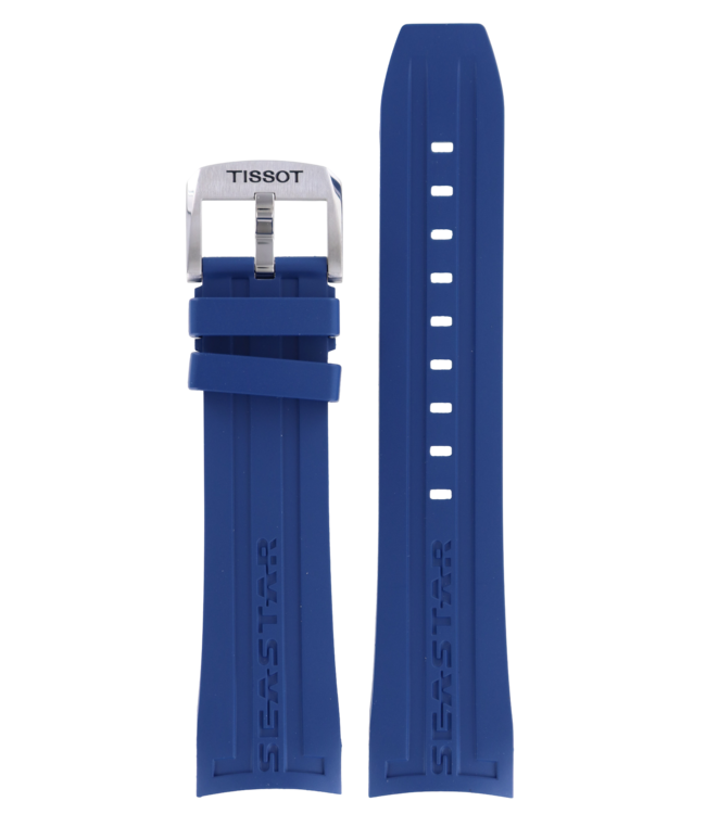 Tissot T066427A Seastar 1000 Horlogeband T603031454 Blauw Siliconen 23 mm Seastar 1000