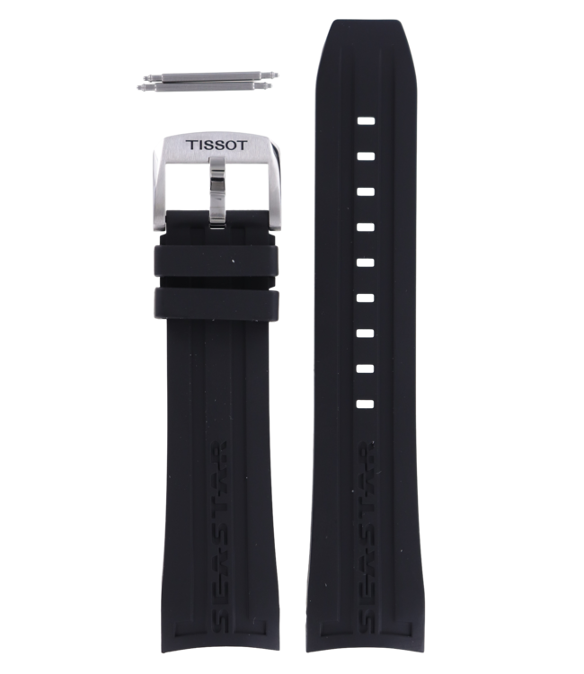 Tissot T066427A & T066414 Seastar 660 Watch Band T603031453 Black Silicone 23 mm Seastar 1000