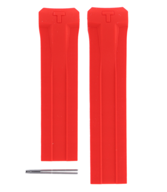 Tissot Tissot T091420A - Expert Cinturino Dell'Orologio Rosso Silicone 22 mm