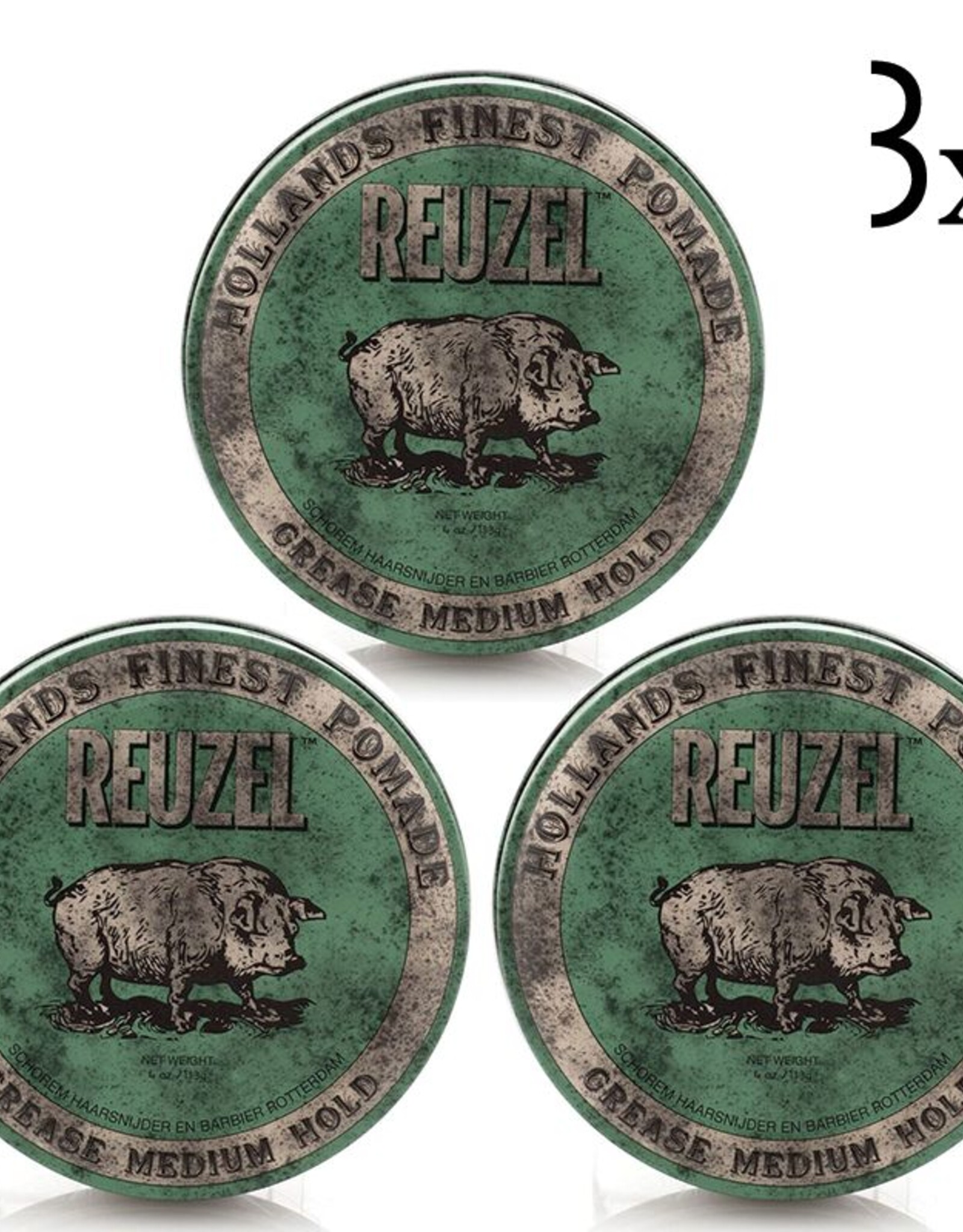 Reuzel Green Grease Medium Hold 3-pack
