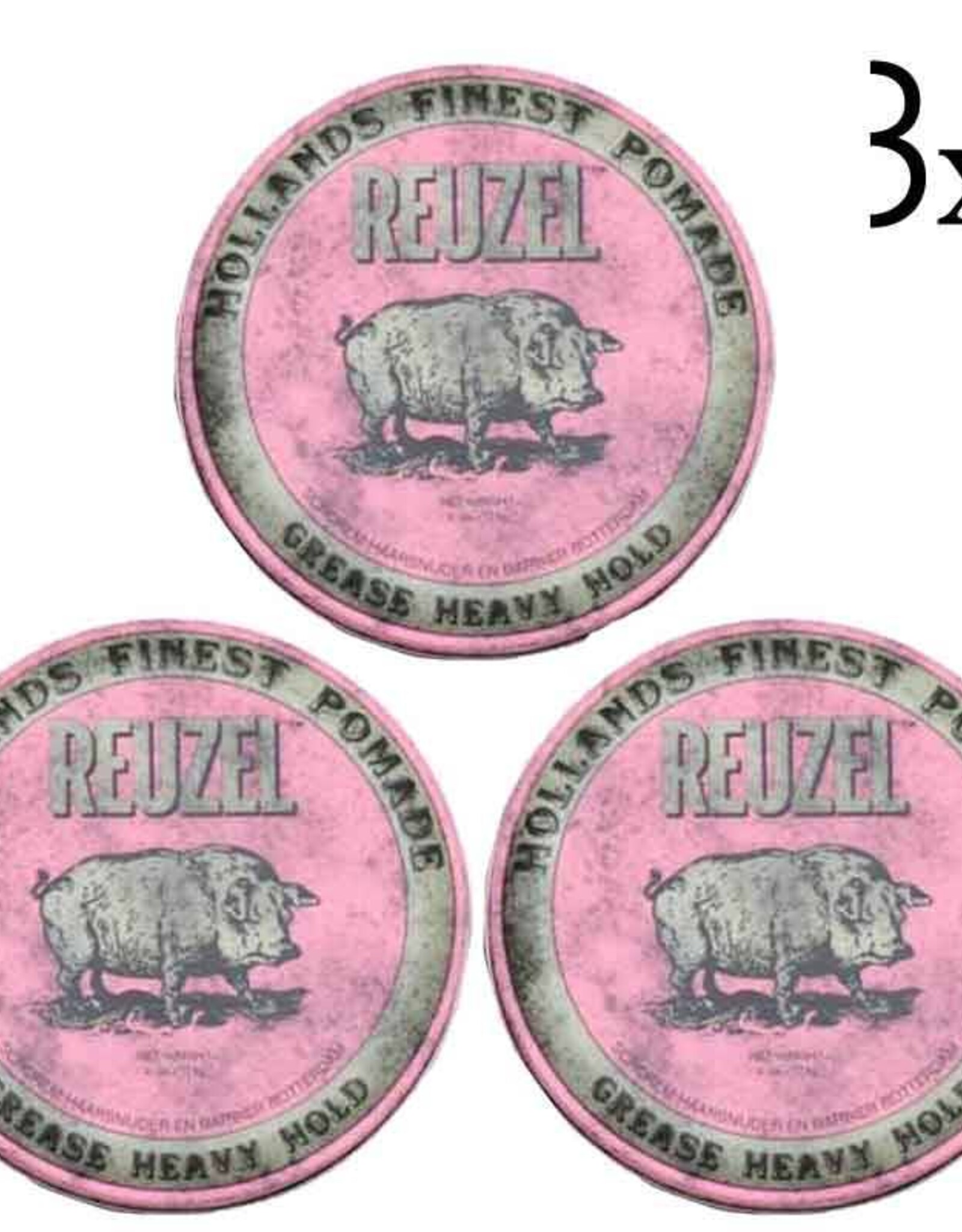 Reuzel Pink Grease Heavy Hold 3-pack