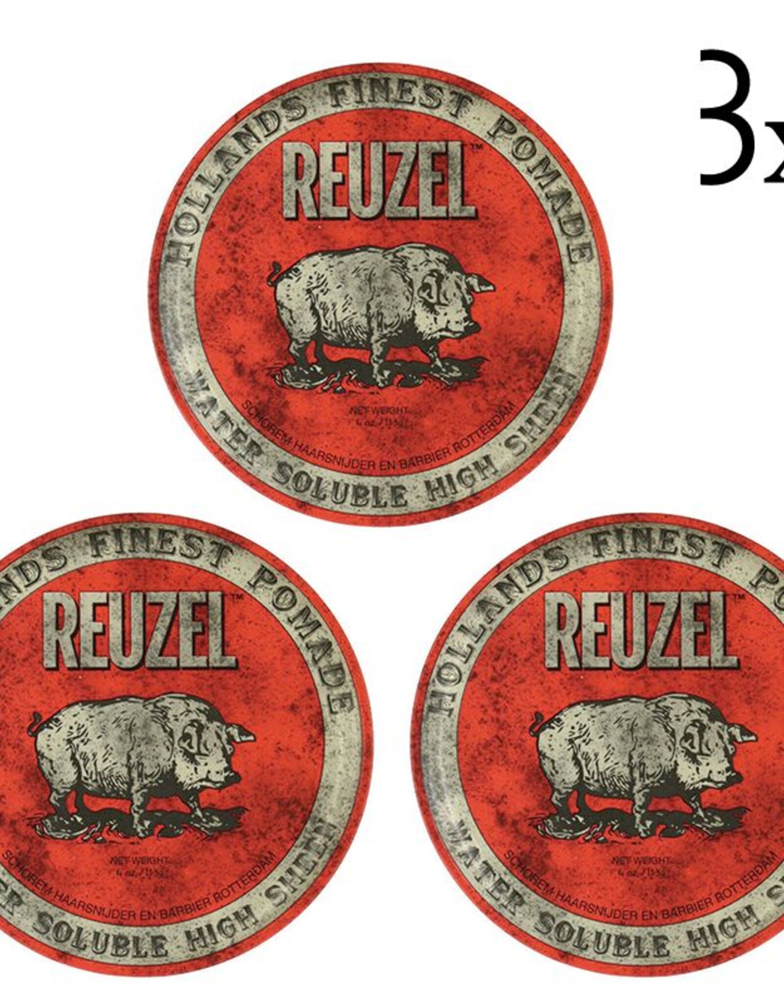 Reuzel Red High Sheen Pomade 3-pack