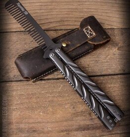 Schmiere Butterfly Comb in leren etui