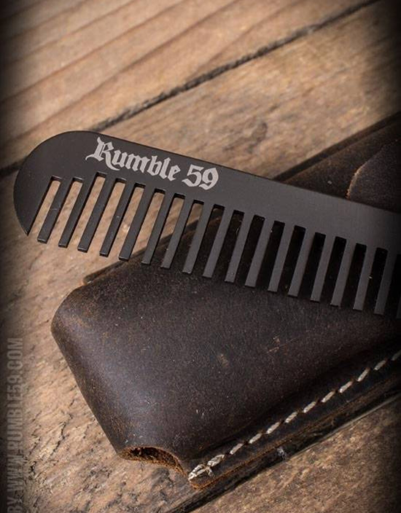 Schmiere Butterfly Comb in leren etui