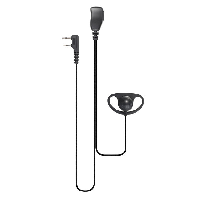 Kenwood 2 Pin Braided D-Shape Kenwood Portofoon Oortje