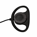 Kenwood 2 Pin Braided D-Shape Kenwood Portofoon Oortje