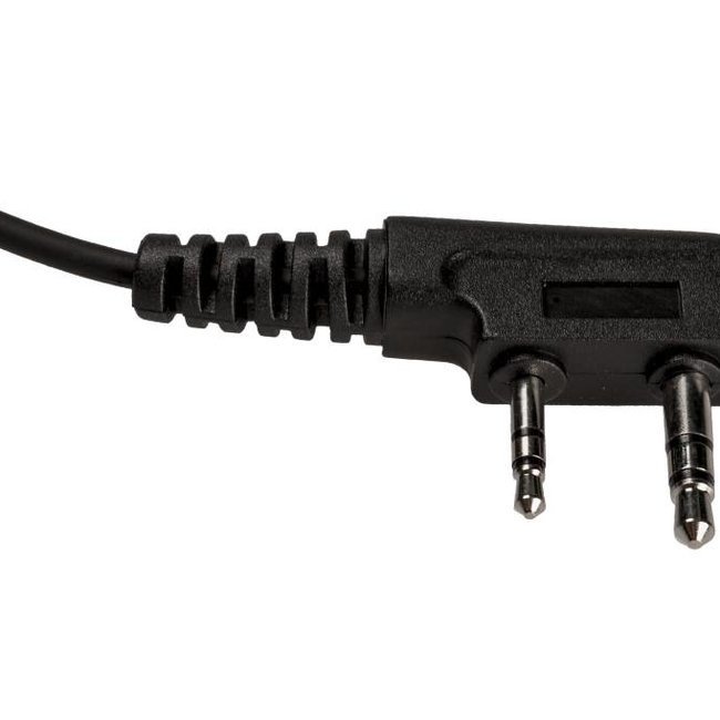 Kenwood 2 Pin Braided D-Shape Kenwood Portofoon Oortje