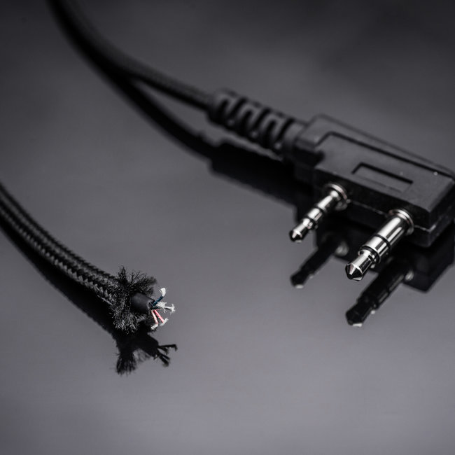 Kenwood 2 Pin Braided D-Shape Kenwood Portofoon Oortje