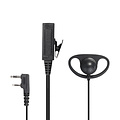 Kenwood 2 Pin Braided D-Shape Heavy Duty Oortje voor BaoFeng Portofoons