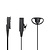 Heavy Duty D-Shape Headset voor Motorola DP3441 en DP3661