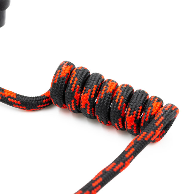 Accessoires Hoornie - Braided Eartube Zwart met Rood