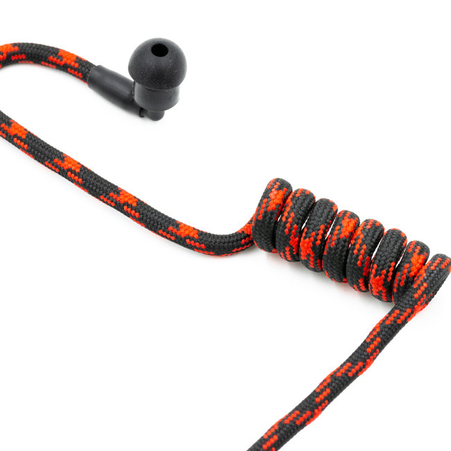 Accessoires Hoornie - Braided Eartube Zwart met Rood