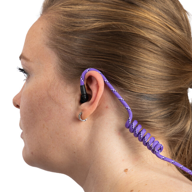 Accessoires Braided Eartube Paars/Wit