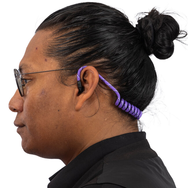 Accessoires Braided Eartube Paars/Wit