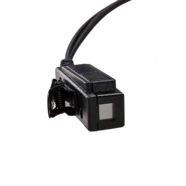 Kenwood 2 Pin Military Grade Portofoon Headset voor Kenwood met Braided Kabel & Zwarte Eartube