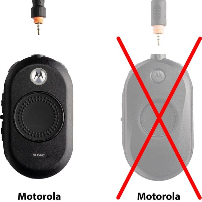 Motorola CLP446 Portofoon Oortje Motorola CLP446 met Kevlar versterkte kabel